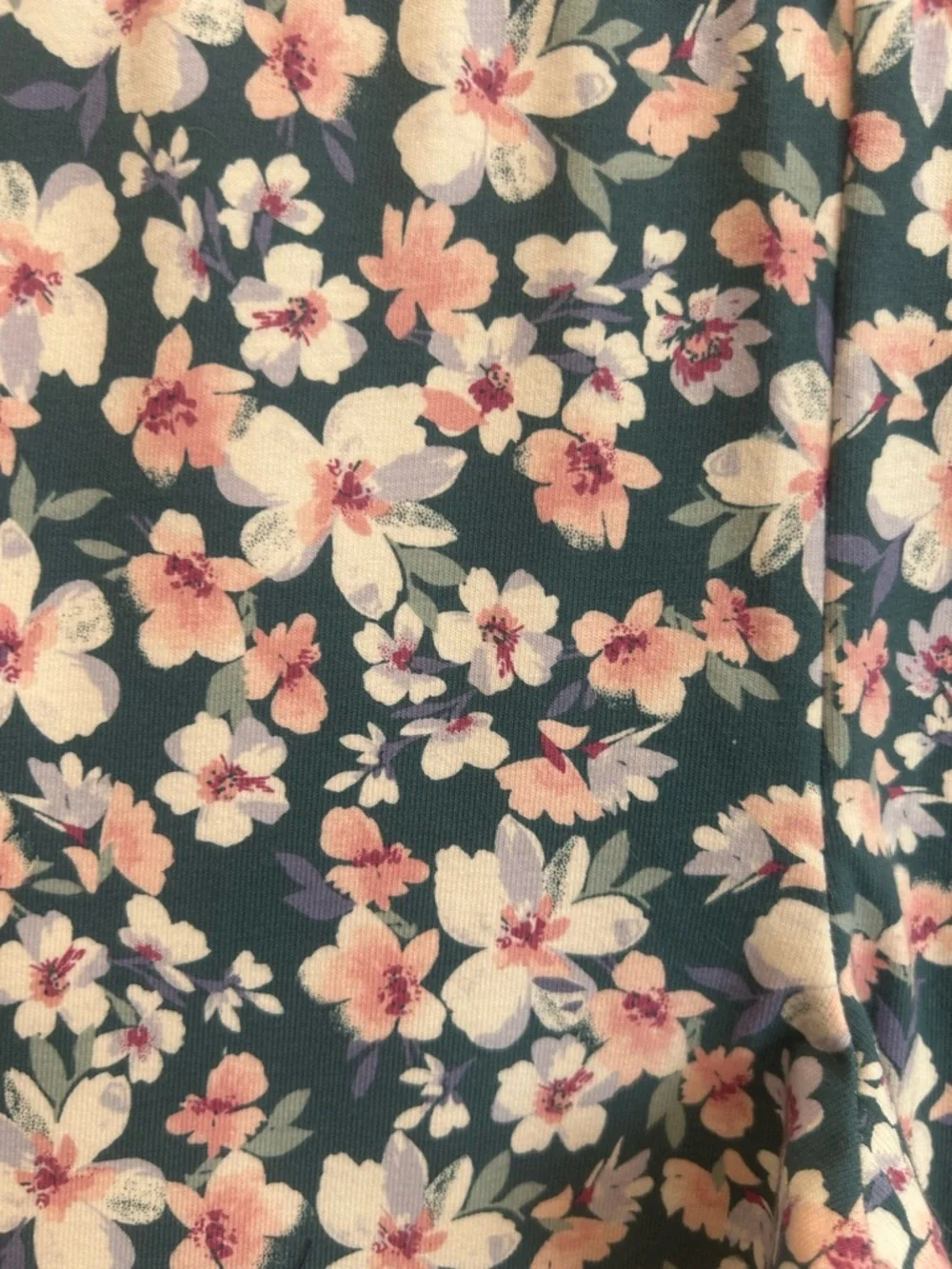 OshKosh B'gosh Teal Floral Girls Leggings with Pink Accents